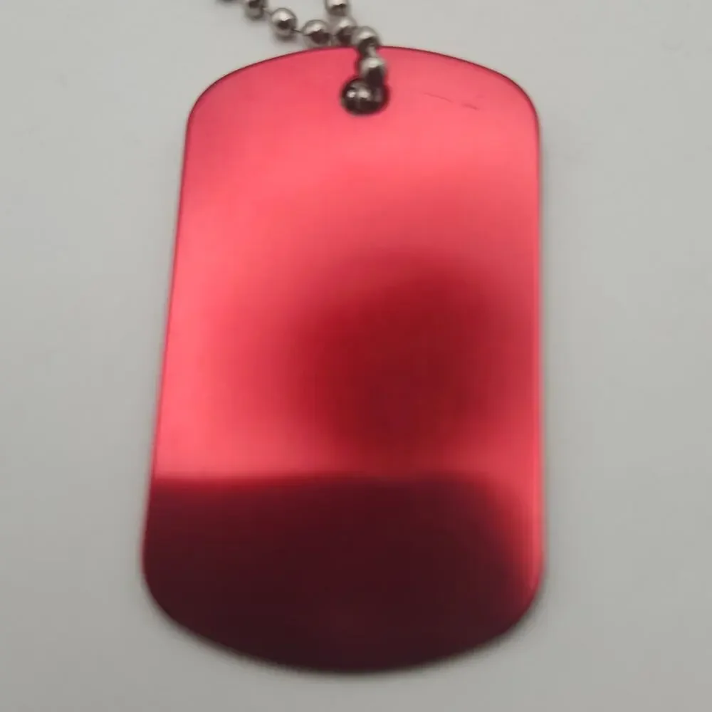Remember Your Baptism 2pc Dog Tag Keychain Set 1 Peter 3:21 Christian Black Red